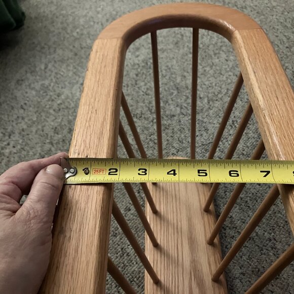 Vintage Dolphin Spindle MAGAZINE HOLDER -Natural 21.5" X 9" X 12" - Picture 4 of 7